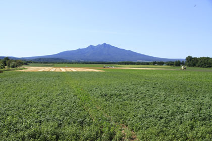 知床と斜里岳の道